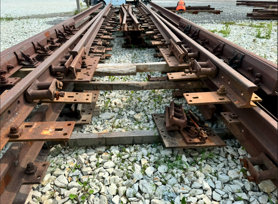 Стрелочный перевод Р65 1/11 (пр. 2768),  на жб брусьях